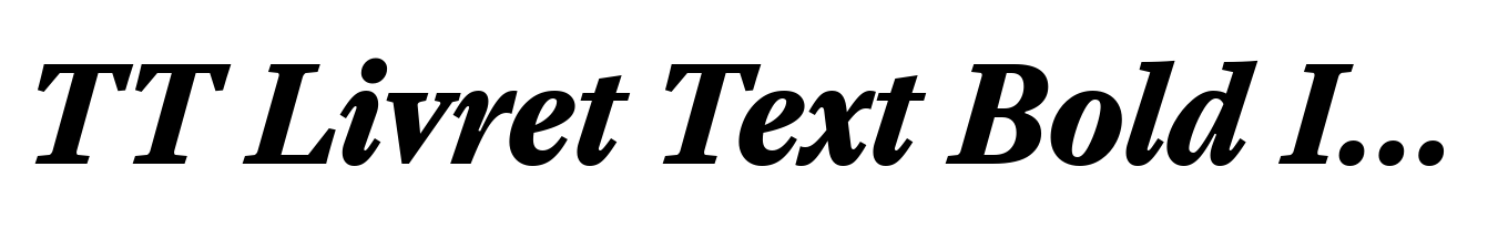 TT Livret Text Bold Italic
